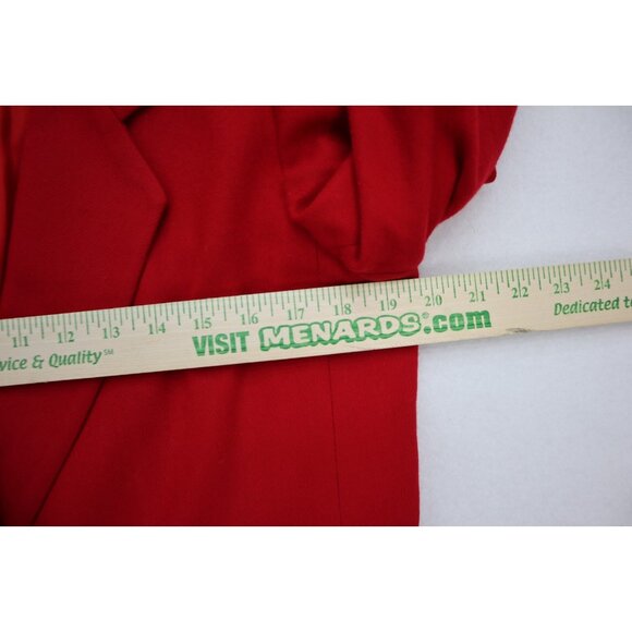 Mark Alexander Vintage Skirt Suit Size 12P Red Pleated Midi - Picture 7 of 16